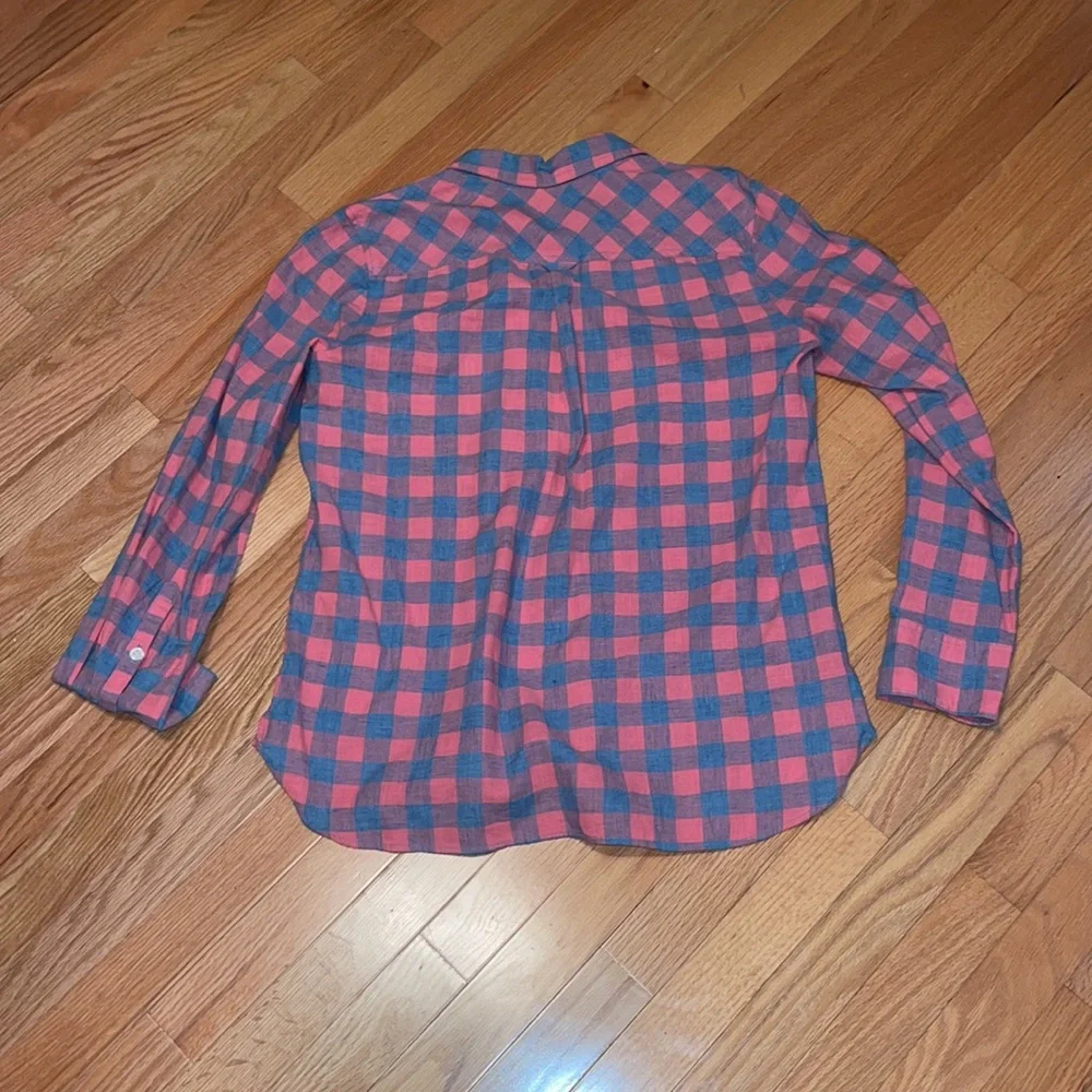 J. Crew Buffalo Plaid Flannel Half Button Down Shirt Pullover Slim Fit